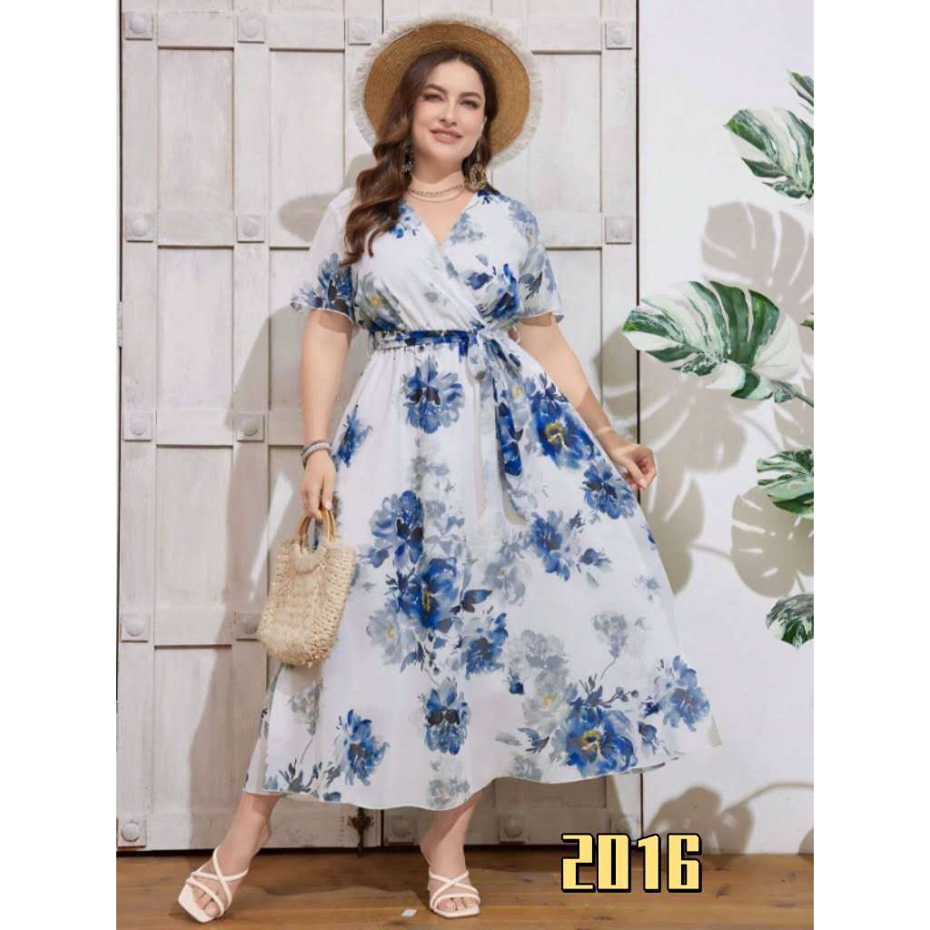 plus size maxi dress summer beach wear dress | Shopee Philippines