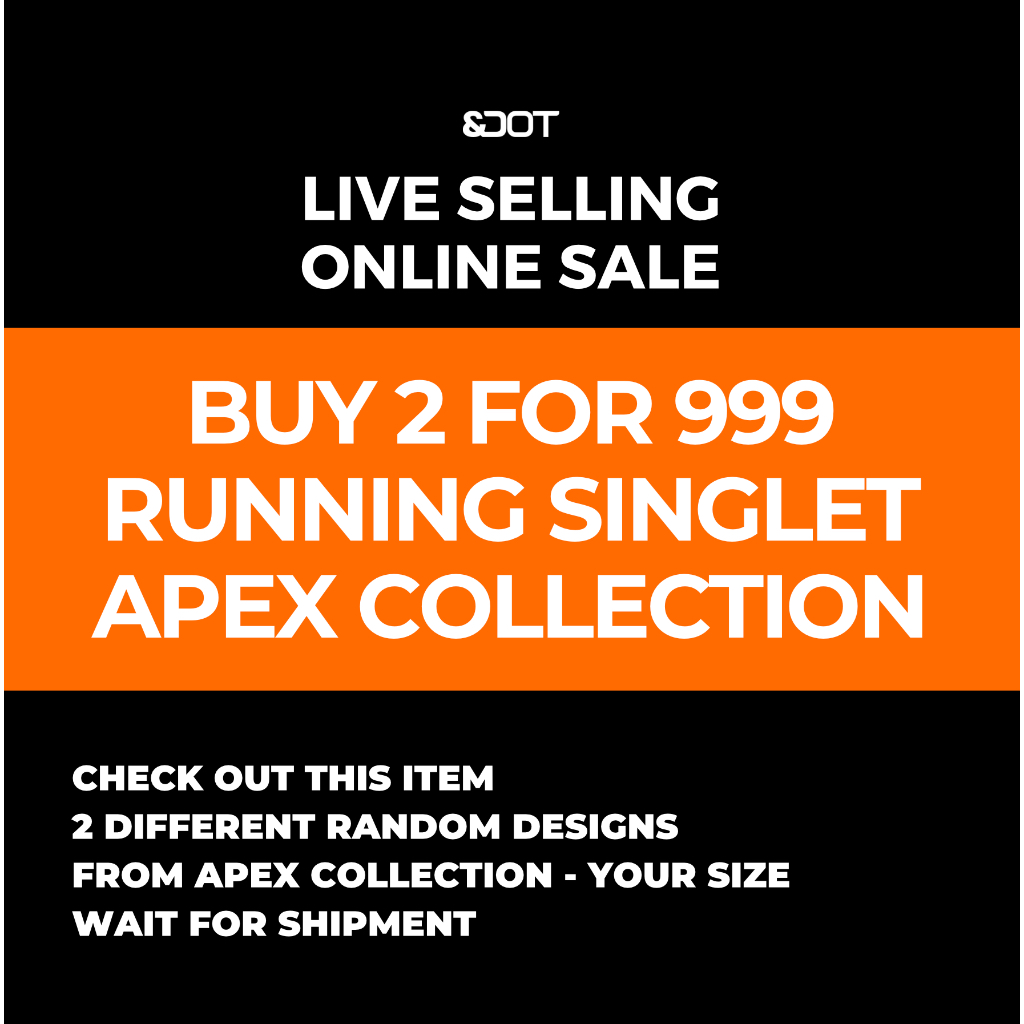 BUY 2 FOR 999 RUNNING SINGLET APEX | Shopee Philippines