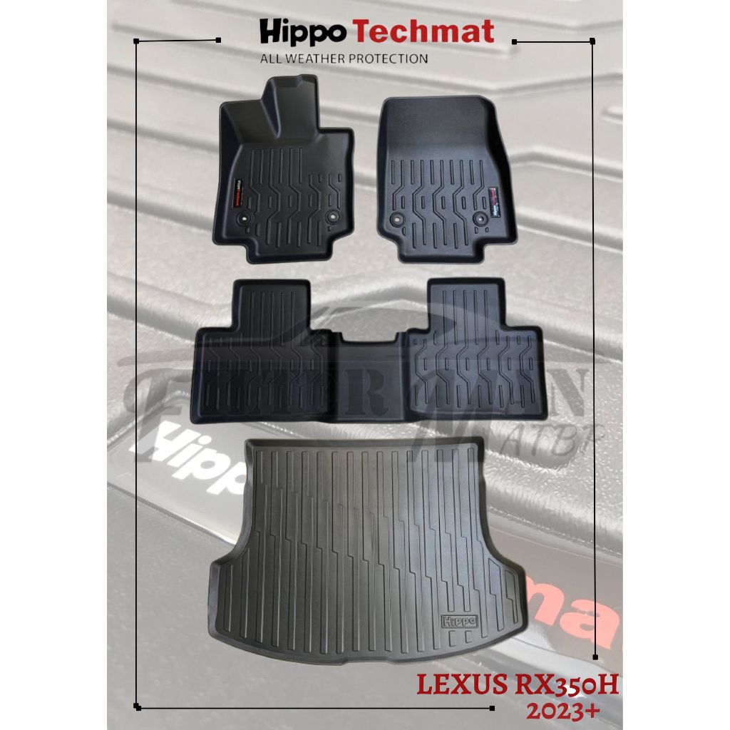 LEXUS RX500/RX350H 2023-UP Hippo Techmat Pro Deep Dish Car Mats V1 ...