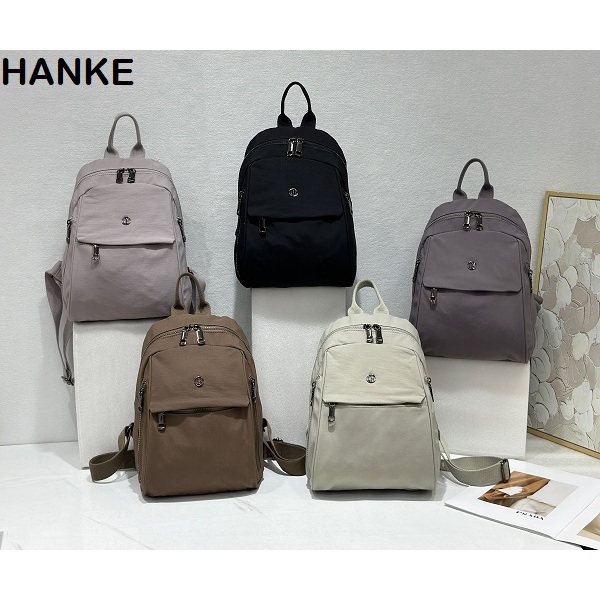 HANKE Multi-Pocket Backpack Nylon Canvas Waterproof Lightweight ...