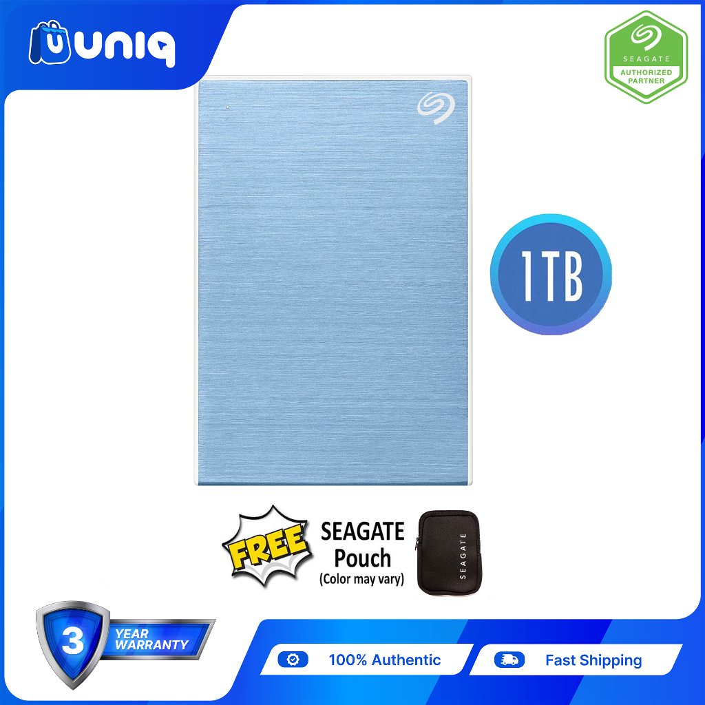 Seagate One Touch 1TB (Light Blue) Portable Hard Drive - STKY1000402 ...