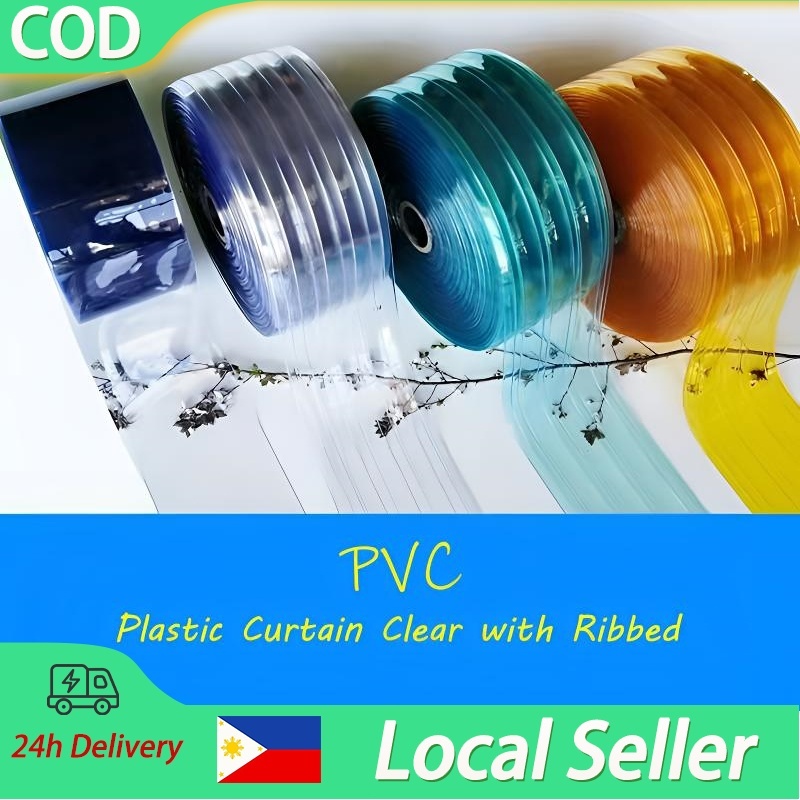 50m/60m PVC Strip Curtain Standard Clear Cold storage door curtain ...