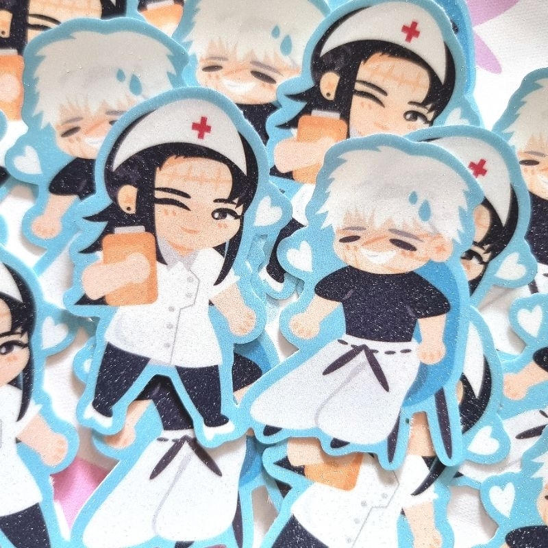Satosugu Glitter Sticker Nurse Geto Gojo Kenjaku Satoru Suguru Fanart ...