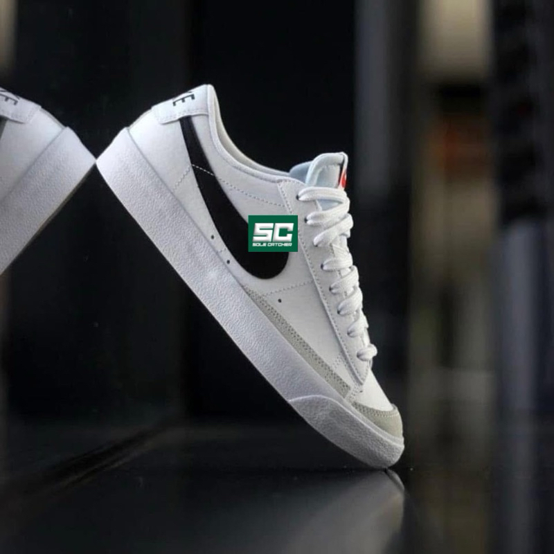 blazer low white black