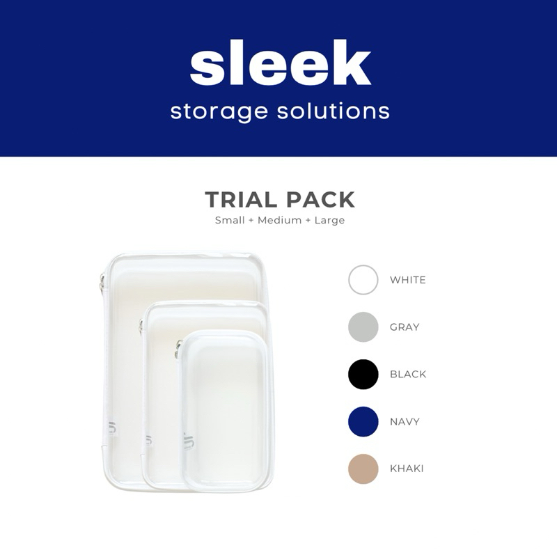 SLEEK Storage Solutions • 3-Size Trial Pack (Hard Shell Storage Cases ...