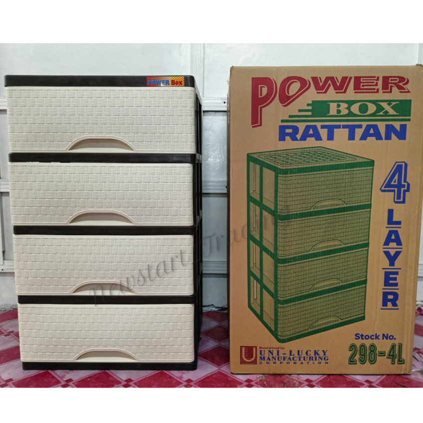 #298-4L UNI-LUCKY RATTAN DRAWER POWERBOX 4 LAYER / 4 LAYER DRAWER ...