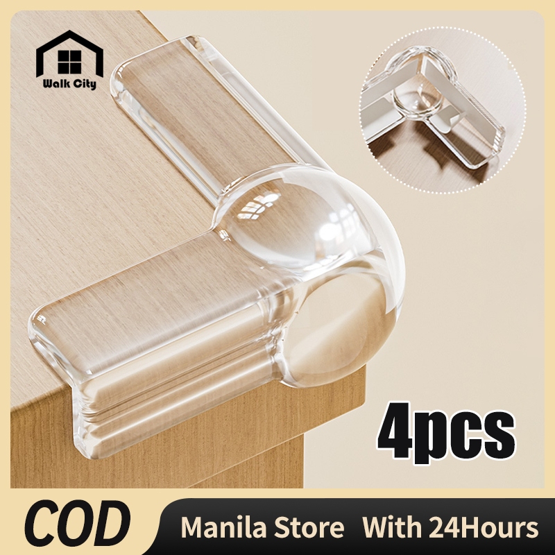 4 Pcs Silicone Table Corner Edge Guards Anticollision Guards L-Shape ...