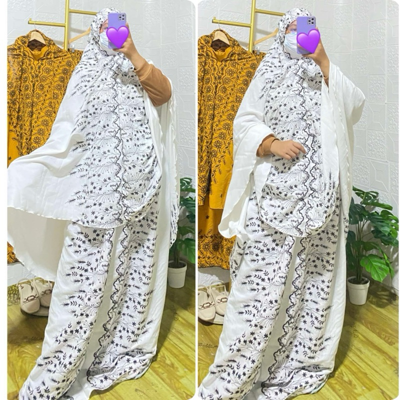 Customized Telekung Mukna LuKu Prayer Embroidery Praying Robe Muslim ...