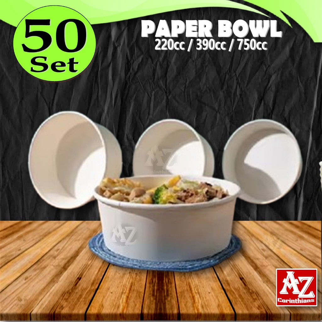 Sulit Pack! 220cc Paper Bowl – Pang Silog, Rice Meals | Bowl/Lid/Set ...
