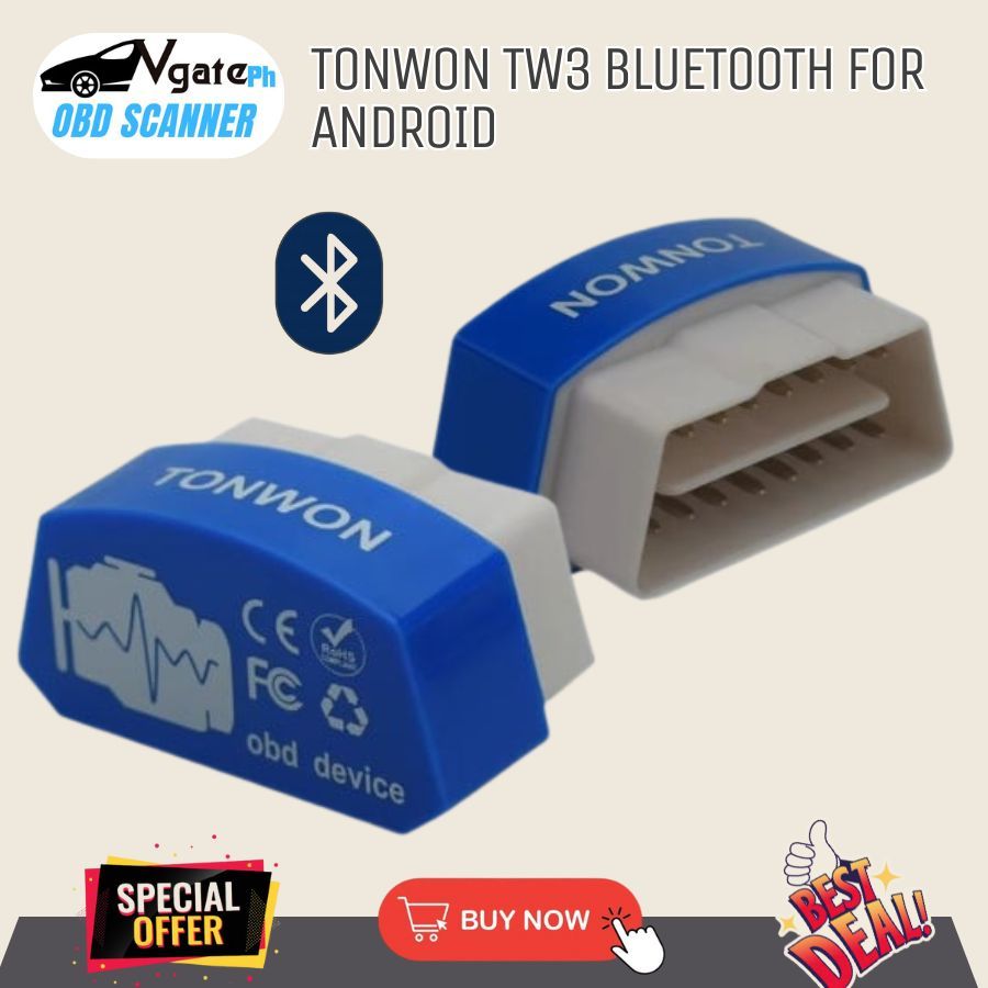 TONWON TW3 ICAR3 BT3.0/WiFi OBD2 Scanner Diagnostic Tool OBDII Auto ...