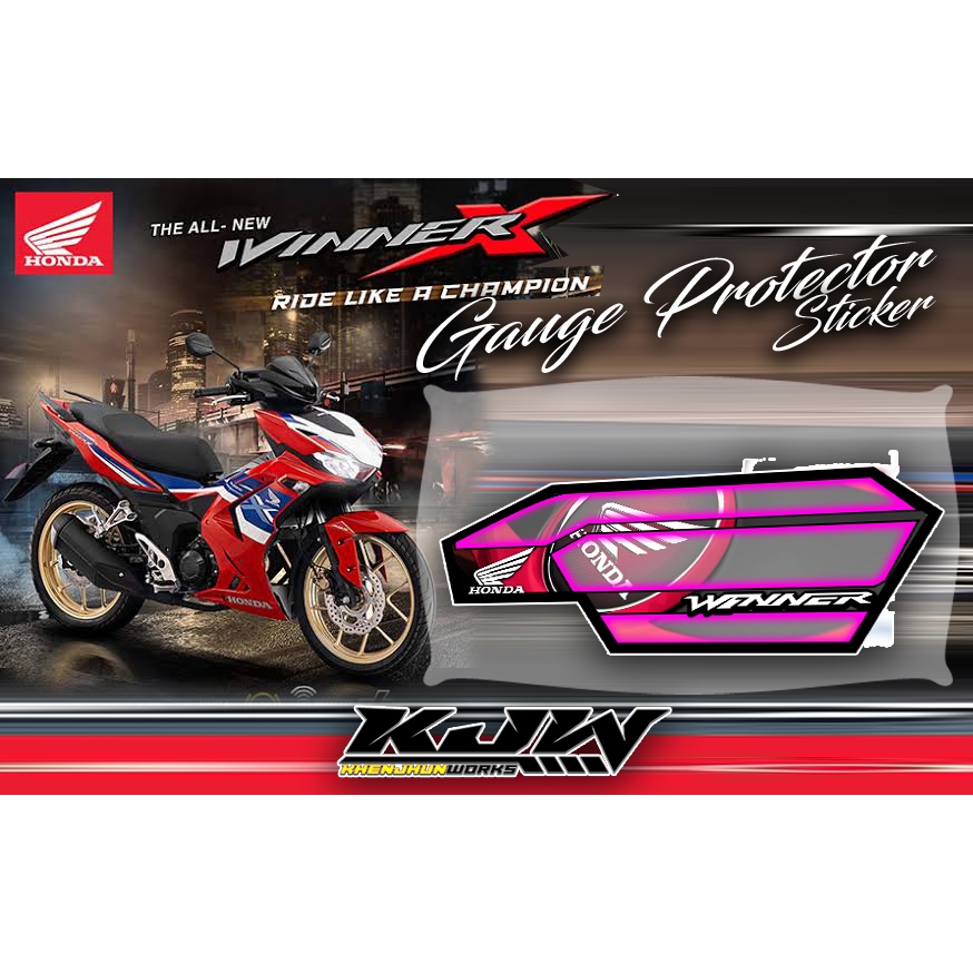 honda winner X gauge protector sticker magenta color | Shopee Philippines