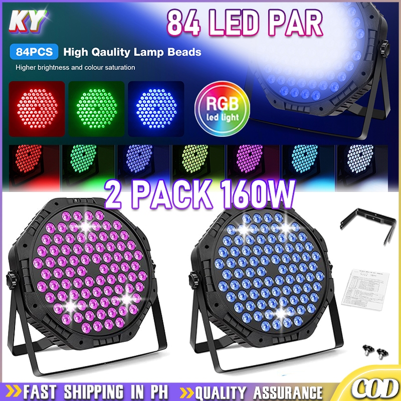KAIY 84 LED Flat Par Light DMX512 Disco Light Stage Lighting Party ...