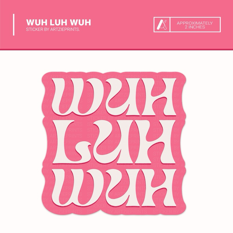 Wuh Luh Wuh Stickers | Matte Laminated Waterproof | For : Laptop ...