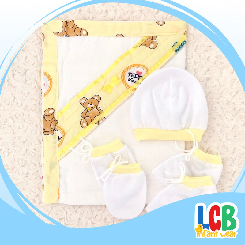 6in1 Receiving Blanket with Bonnet Set For Newborn Baby Pranela