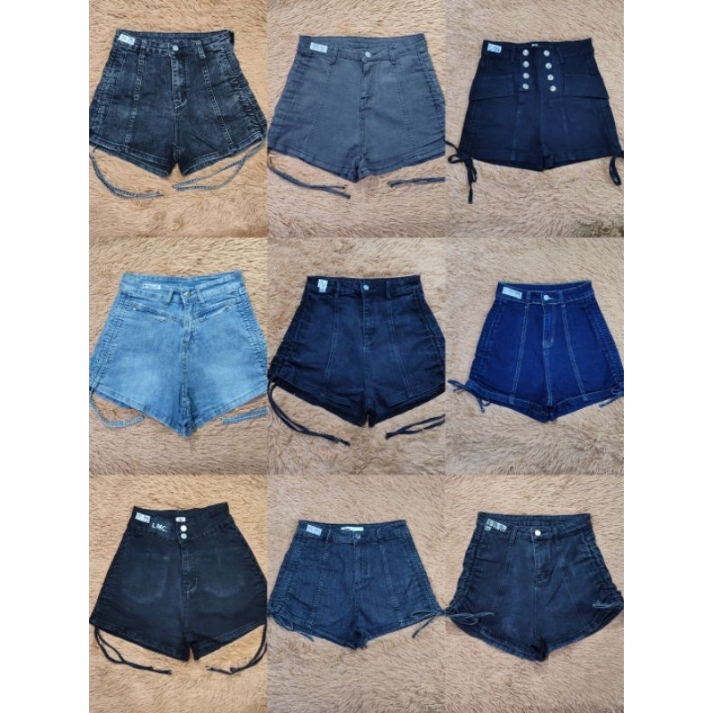 SIDE RUCHED / STRING DENIM SHORT (MEDIDA SIZE) | Shopee Philippines