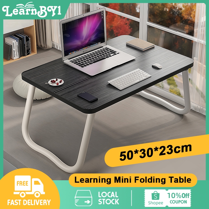 LearnBy Upgrade New Table Foldable Lazy Bed Desk/Portable Laptop Wooden ...