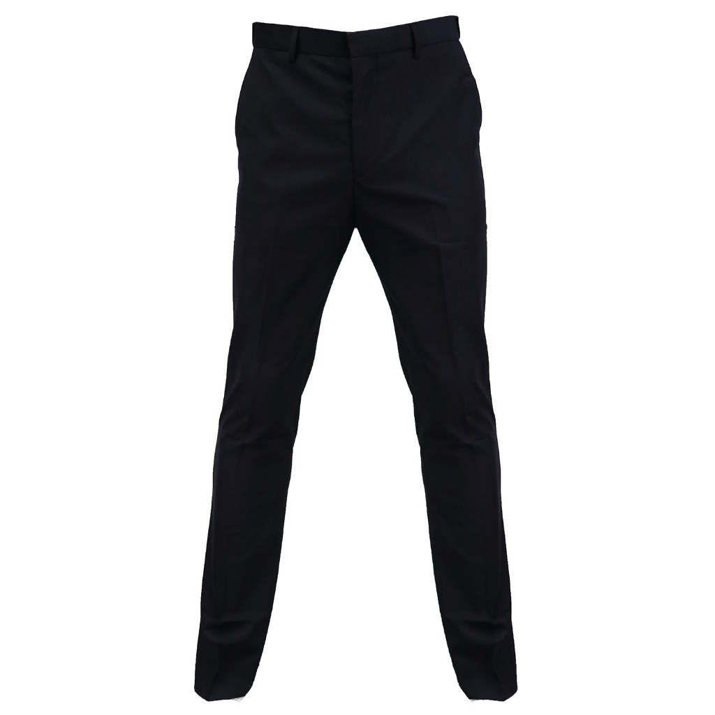 Ultimo Men's Plus Size Plain Flat Front Formal Slacks (Black) | Shopee ...