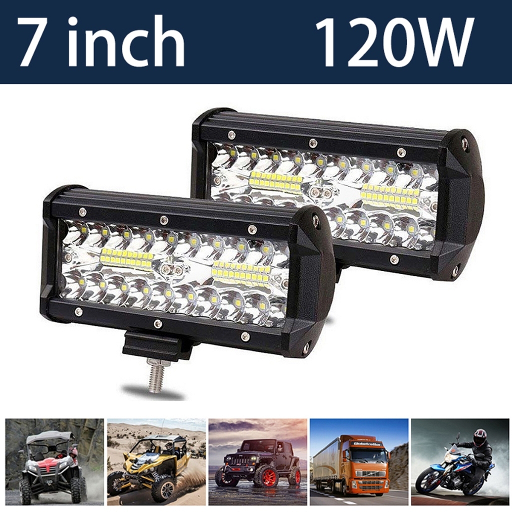 7 Inch Car LED 72W Work Light Bar Spot Flood Beams Combo forOff-road ...