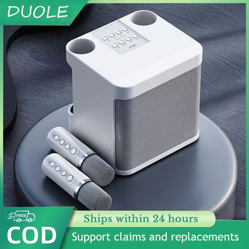Portable Bluetooth Karaoke Speaker with Dual Microphones | 3D Stereo ...