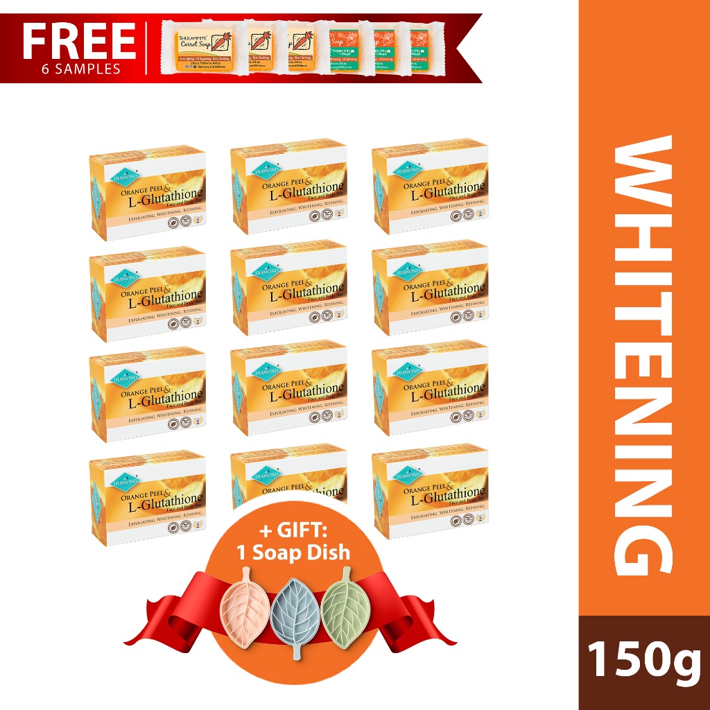 Diamond Orange Peel and L-Glutathione (Whitening Soap) 150g, 12 pcs