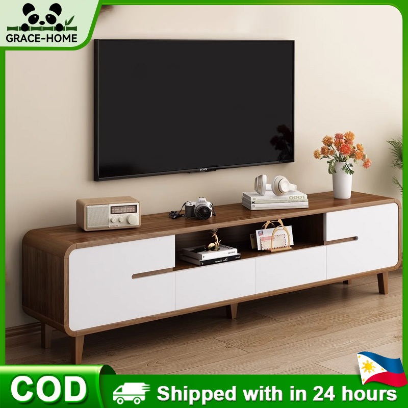 【On Hand】Nordic Simple Wooden TV Cabinet Tea table Modern Simple TV ...