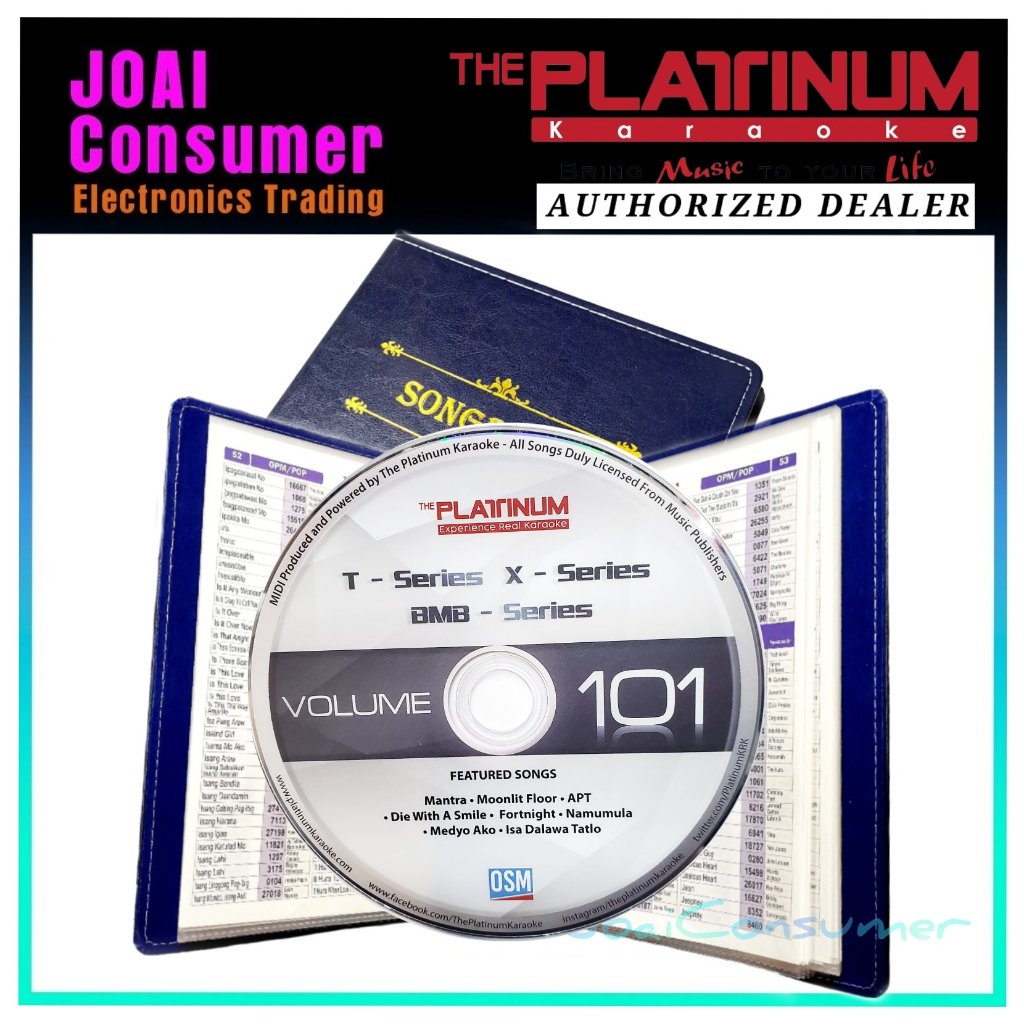 VOLUME-101 Platinum Updated CD and Songbook only for KAPITAN 2, T40 ...