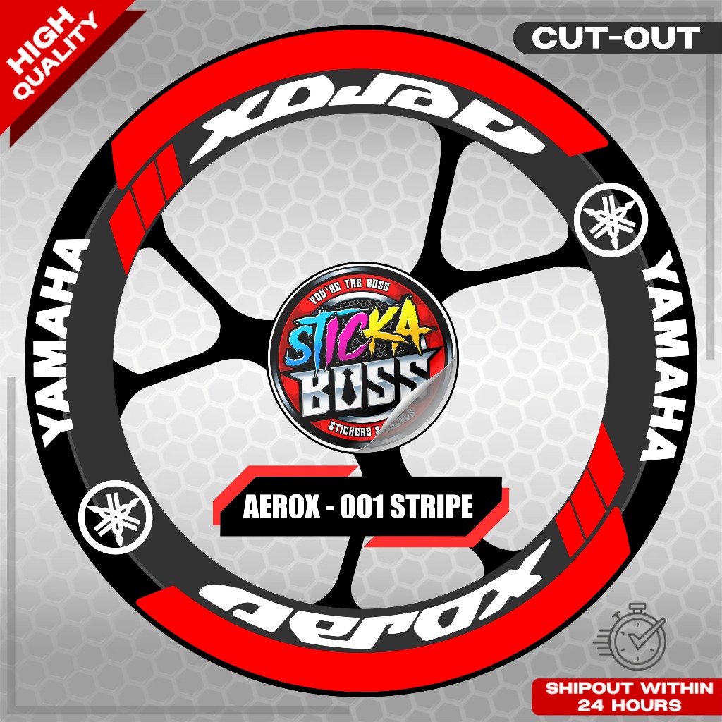AEROX MAG STICKER SET ( 2 MAGS ) - 001 STRIPE | VINYL WATERPROOF CUT ...