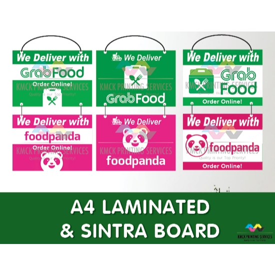 Green and Pink Delivery Signages 2 LAYERS| Sintra Board Signages ...