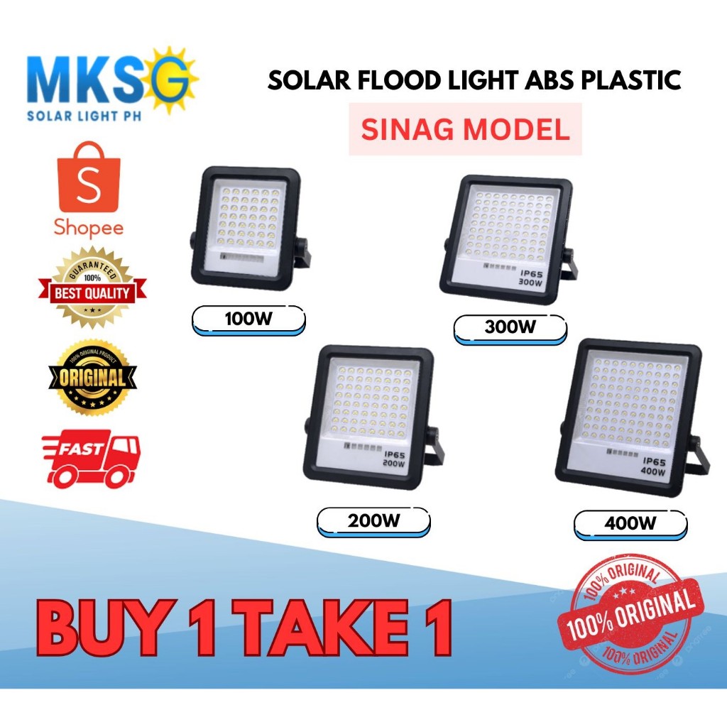 Buy 1 Take 1 Solar Flood Light abs Plastic Sinag Optic 100W 200W 300W ...