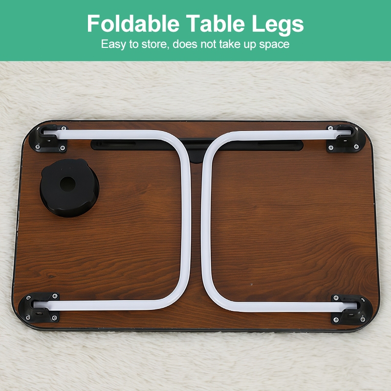 LearnBy Upgrade New Table Foldable Lazy Bed Desk/Portable Laptop Wooden ...