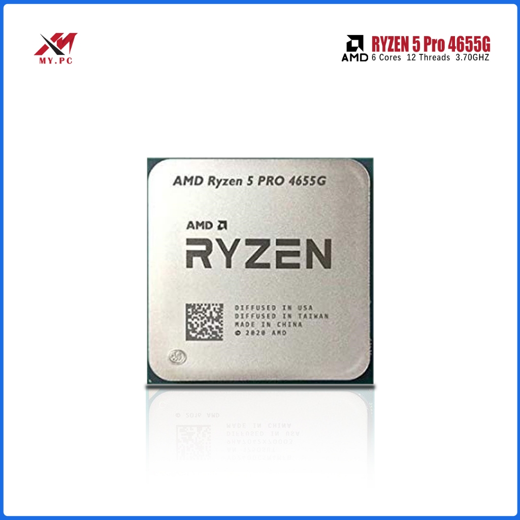 AMD Ryzen 5 PRO 4655G 3.70GHZ 6-Core 12-Thread AMD Processor Tray Type ...
