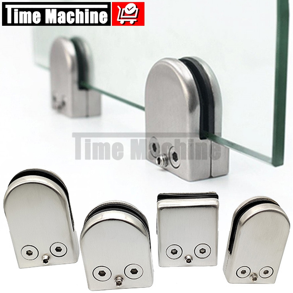 304 Stainless Glass Clip (6-8mm/8-10mm/10-12mm Glass)(Hairline) (Curve ...