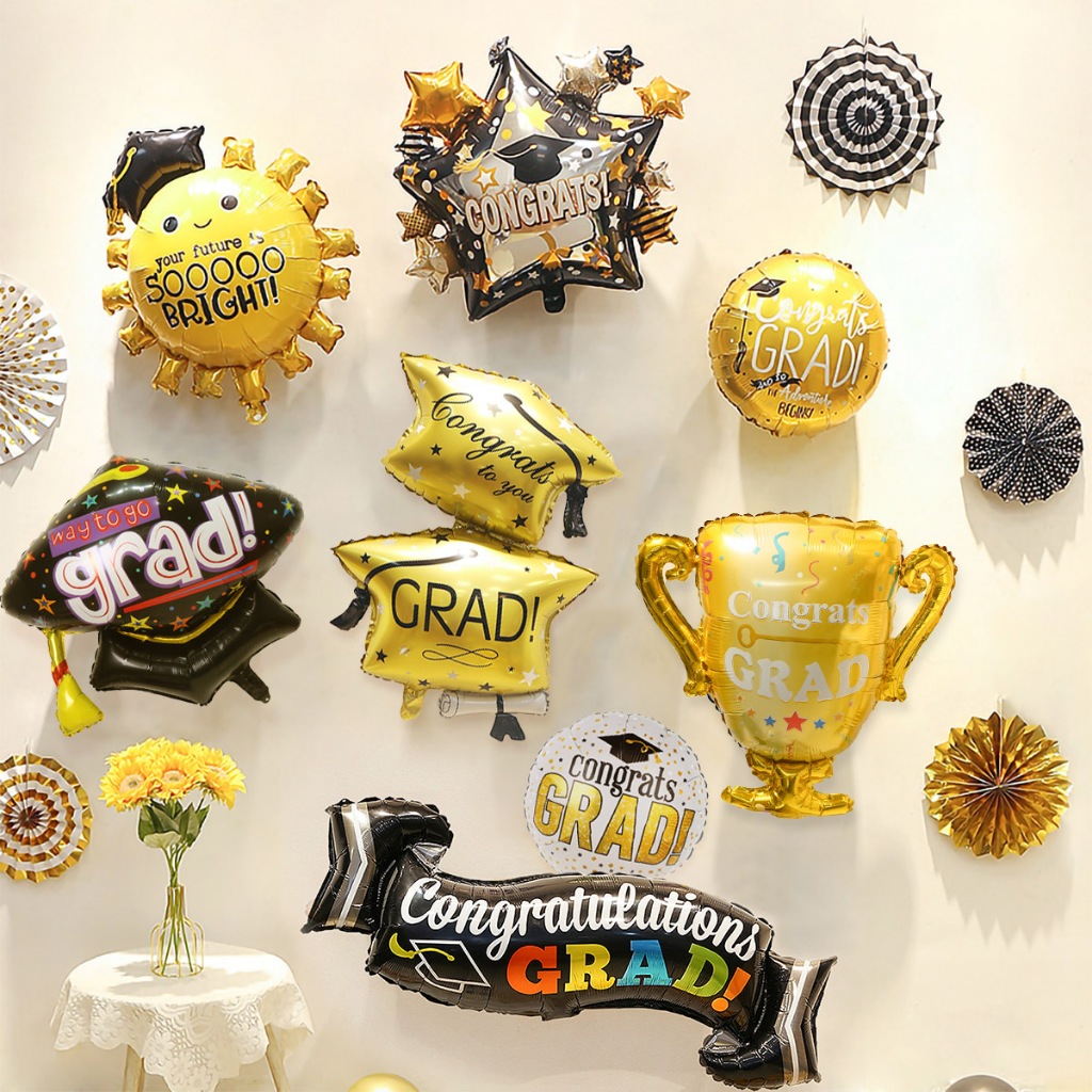 2026 graduation foil balloons set party Decorations Backdrop Frame for ...