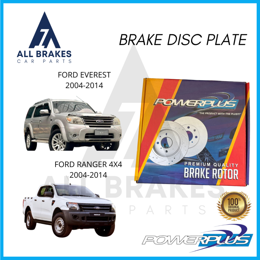 Powerplus Rotor Disc Brake Plate Front for Ford RANGER 4x4, EVEREST ...