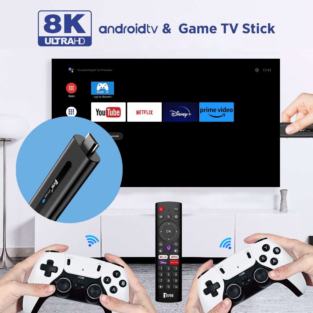 TV98ATV Game Stick Classic Tv Game Console 4k HD Set 2 Controllers ...