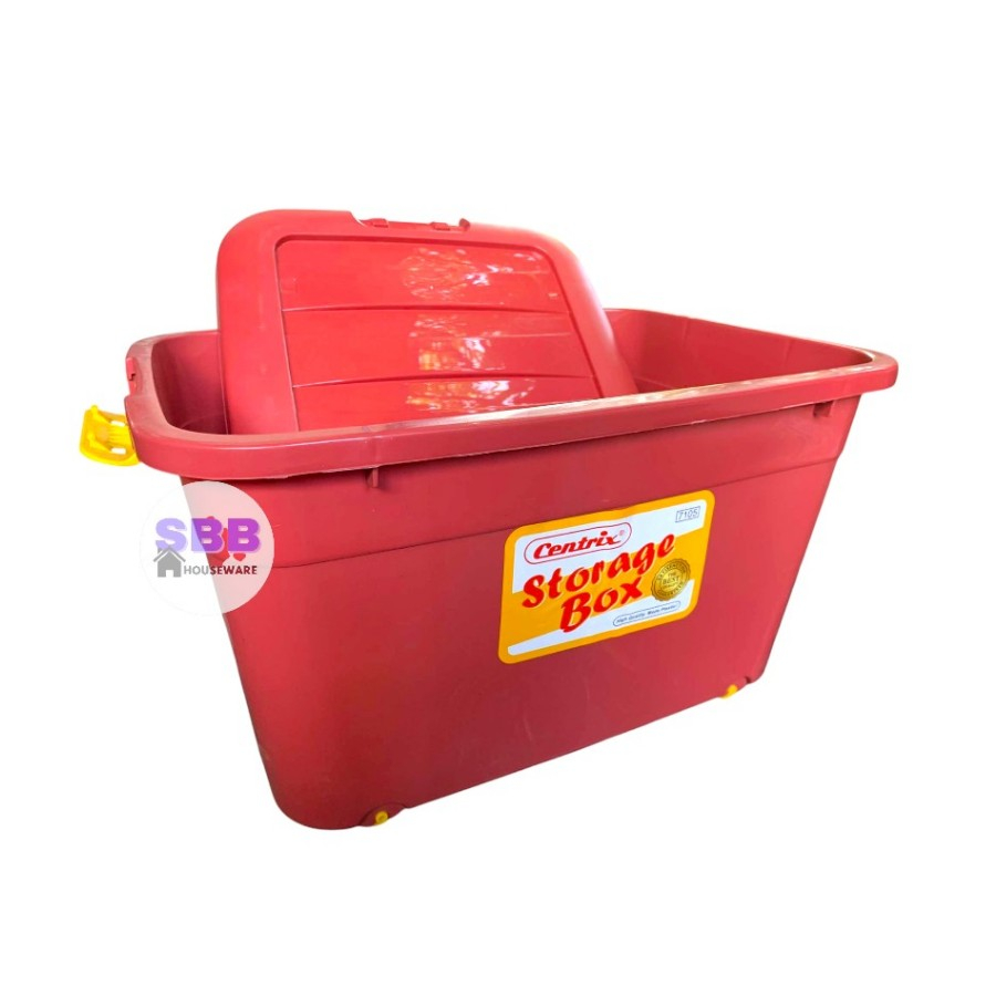 110L CENTRIX STORAGE BOX WITH SIDE CLIP LID COVER AND WHEELS/box ...