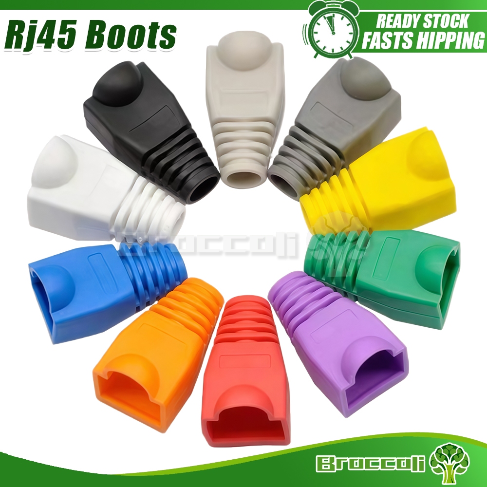 50/100PCS RJ45 Boots Ethernet Network Cable Strain Relief Boots Cable ...