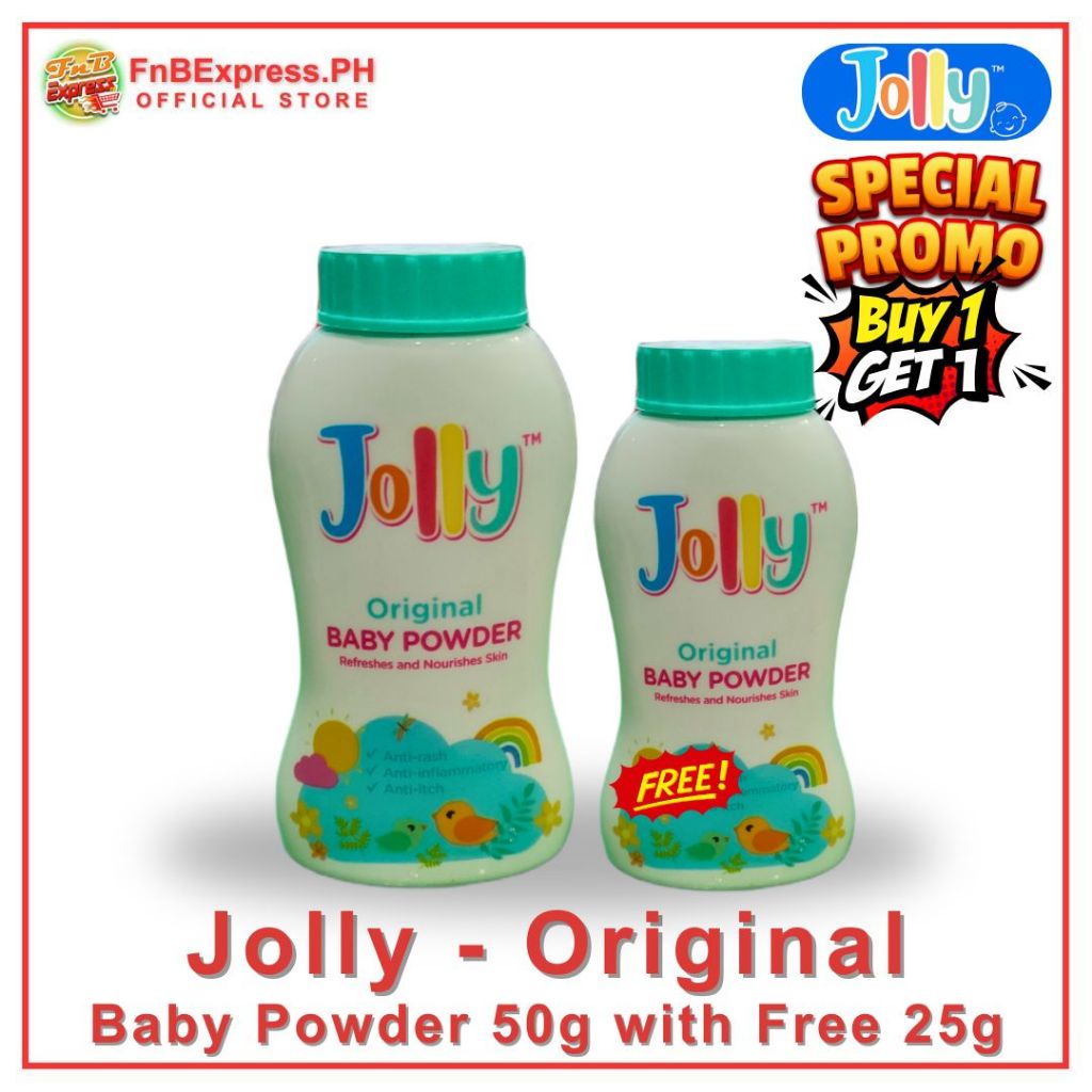 Jolly Baby Powder - Original 50g free 25g (Buy1Get1) | Shopee Philippines