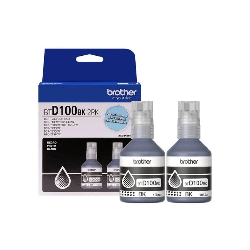 Genuine Brother BTD100BK Ink BLACK 2PK BUNDLE | Shopee Philippines