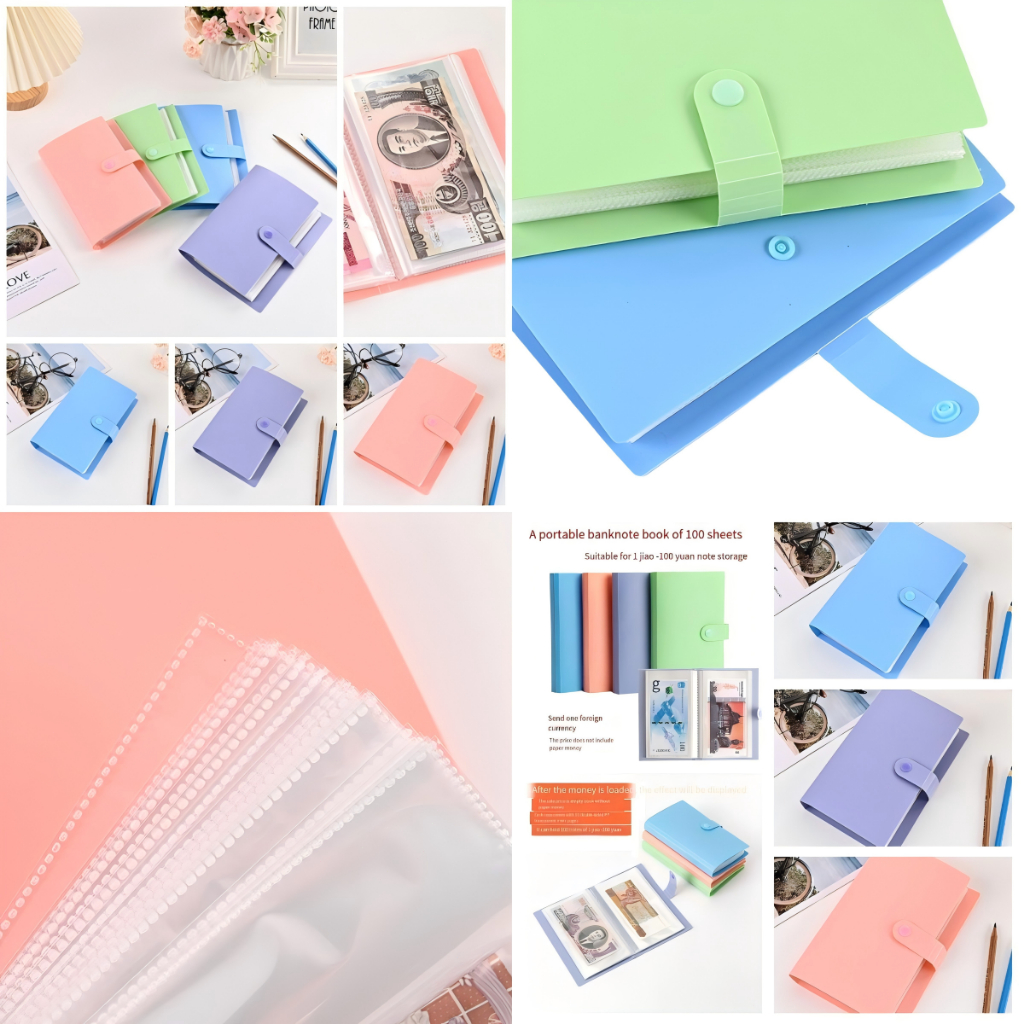 100-Piece Banknote Collection Album Large-Capacity Money Storage Book ...