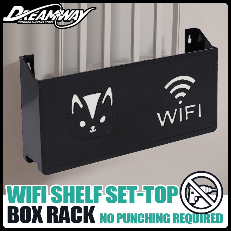 Mounted Wifi Router Shelf Set-Top Box Router Box Wireless Storage Rack ...