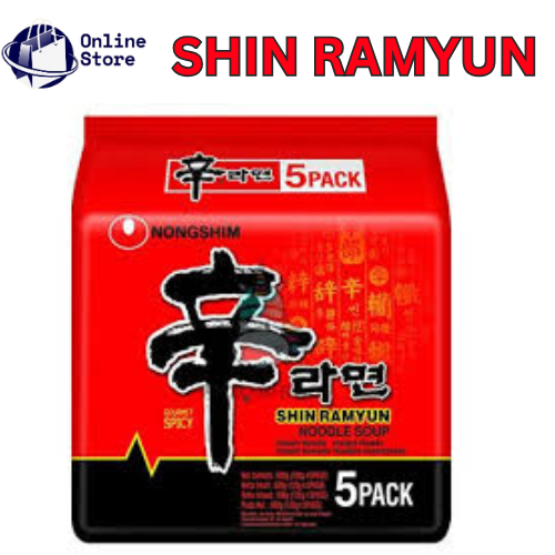 Nongshim Shin Ramyun/Ramen 120g x 5pcs In One Pack (HALAL) | Shopee ...