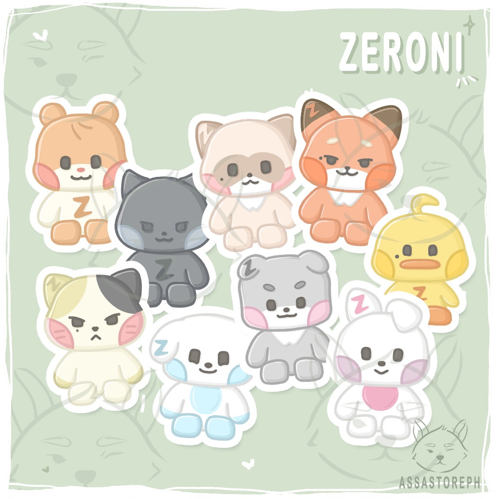 ZB1 ZERONI Cute Sticker Waterproof Laminated Fanart | Assastoreph ...