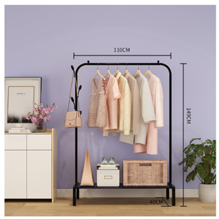 Single Pole Type Drying Rack Wardrobe Rack Hanger Hanging Clothes Shelf ...
