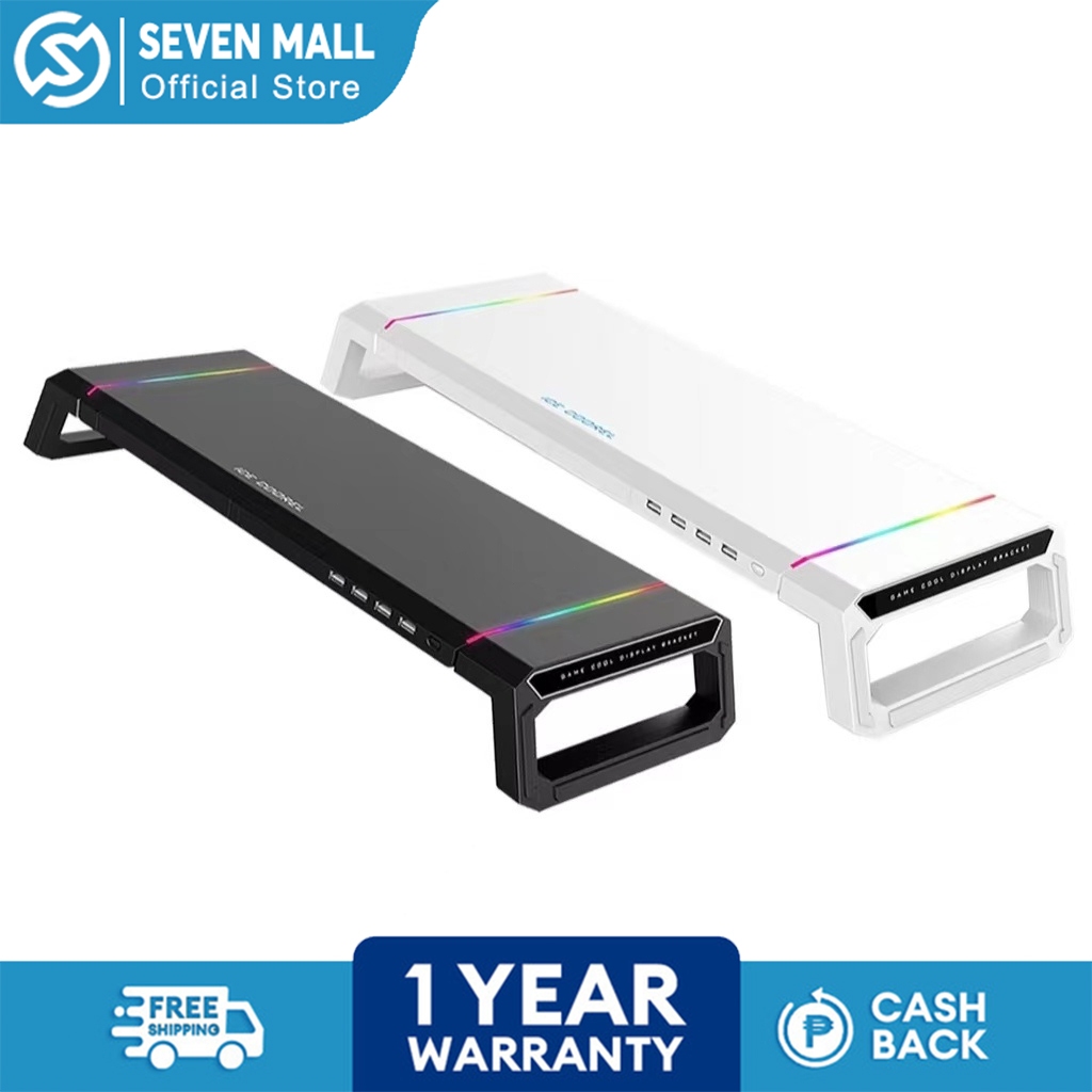 Gigaware Ice Coorel T1 RGB Desktop Monitor Riser Multifunction Foldable ...