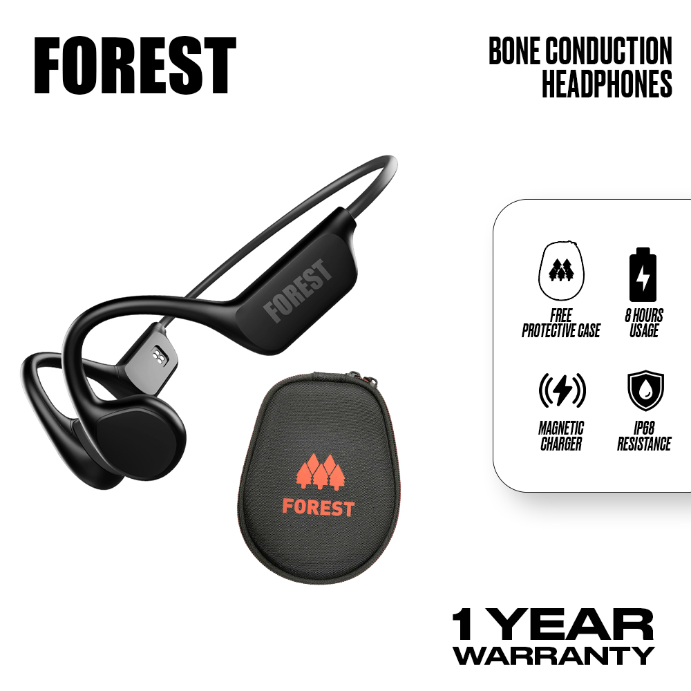 FOREST Bone Conduction Bluetooth Headset with IP68 Water Resistance ...