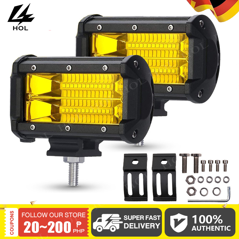 Led Light Bar 5 Inch 72W Car Sportlight 24 LED Work Light Bar Off Road ...