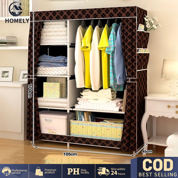 Zipper Wardrobe Cabinet Clothes Storage Heavy Duty lagayan ng damit ...