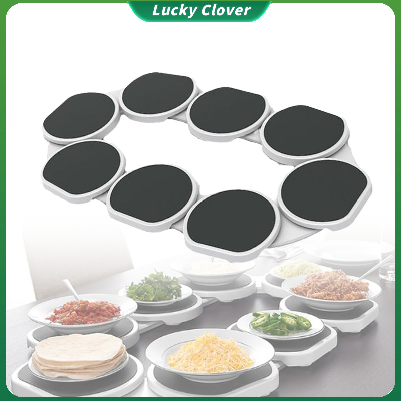 Expandable Dining Table Rotating Tray Portable 360° Rotation Dining ...