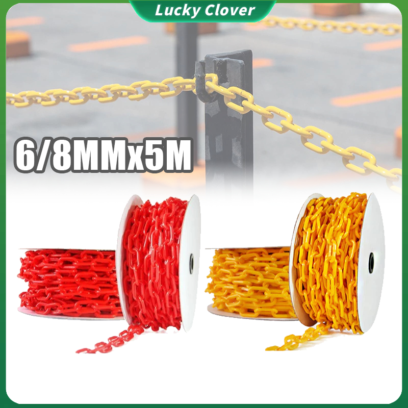 5 Meter Plastic Warning Barrier Chain 6mm/8mm Traffic Safe Warning Cone ...